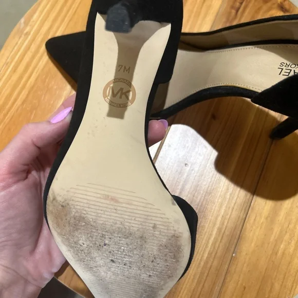 Michael Kors Black Suede Pointed-Toe Heels - Picture 5 of 6